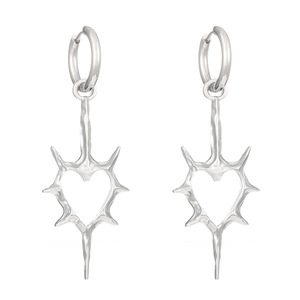 Évider <span class=keywords><strong>Brier</strong></span> Coeur Oreille Manchette Couple Boucles D'oreilles Unisexe Conception De Niche À La Mode - Product Image 5