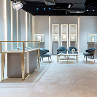 Vitrine à bijoux personnalisée BRUTALIST SW-12, écologique, durable, étanche, avec éclairage LED, facile à nettoyer, pour les boutiques de bijoux