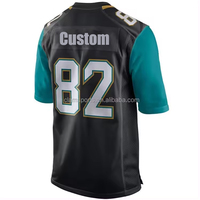 Maillot de football américain rétro pour jeunes, uniforme d'équipe personnalisé, noir et blanc, à séchage rapide, conçu par un designer