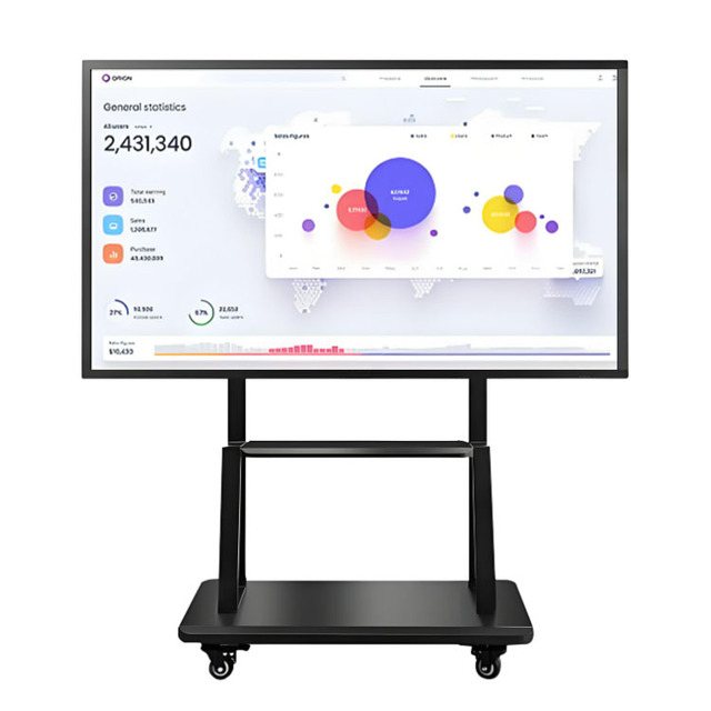 55 Inch Interactive Smart Board Conference System Electronic Whiteboard with 20-Point Touch Screen 4K UHD Android/Windows OS