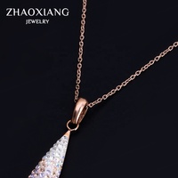 Colliers Goutte d'Eau pour Femmes, Bijoux en Cristal Tendance, Cadeaux pour Fêtes et Anniversaires, Vente en Gros, Dropshipping Accepté
