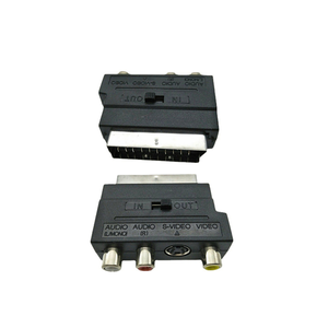 สายแปลง RCA 21 พิน เป็น Scart สำหรับเชื่อมต่อเสียงและวิดีโอ AV สายอะแดปเตอร์ RGB สำหรับ Scart เป็น 3RCA แบบสวิตช์ สำหรับเครื่องบันทึกวิดีโอ DVD - Product Image 1