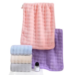 <b>Extra</b> <b>Large</b> Thick Soft Absorbent Bubble Fleece Bath <b>Towels</b> 35x75 Cm Quick Dry For Home Use - Product Image 4