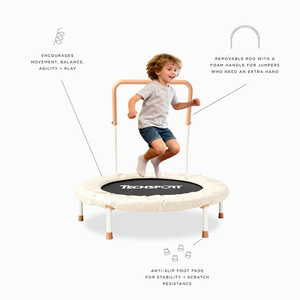 Trampolino Fitness Tianxin per Bambini, Mini Formato con Maniglia di Sicurezza Inclusa, Tappeto Elastico da Interno per Bambini 3-6 Anni - Product Image 4