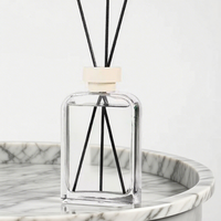 Bouteilles de diffuseur de bâton de roseau en verre de 200ml pour l'aromathérapie clair ambre brun noir blanc couleurs plat étanchéité sérigraphie
