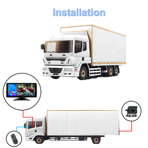 Heavy Duty AI AHD Camera Bus Detección de punto ciego y ayuda de marcha atrás de Vista trasera con control de aplicación WiFi y alarma Bambi para estacionamiento - Product Image 6