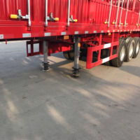 Semi-remorque porte-conteneurs à trois essieux en acier avec train d'atterrissage robuste, capacité de charge élevée pour un transport efficace