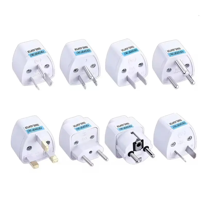 Adaptador de tomada de energia universal para viagens internacionais em todo o mundo adaptador de tomada de energia da UE Reino Unido e EUA