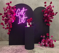 Arche de mariage blanche personnalisée en PVC Chiara, support mural durable pour scène événementielle et décoration florale
