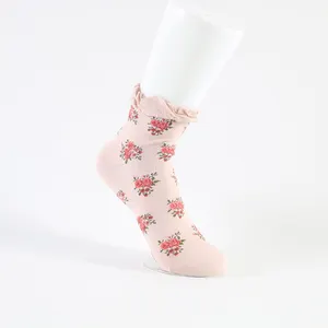 Fashion Korea women short cotton girls ruffle cute ankle socks