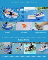 Fauteuil flottant électrique gonflable à double alimentation avec batterie au lithium 2600 mAh et matériau PVC, lit flottant