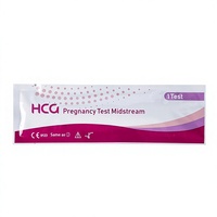 Bandelettes de test de grossesse neutres en anglais, type stylo, détection HCG, technologie or colloïdal, détection précoce, en plastique