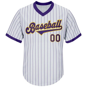 Groothandel Team Baseball Jersey Tee Shirts V-hals Gepersonaliseerde Sublimatie Print Logo Trui Losse Baseball Shirt - Product Image 6