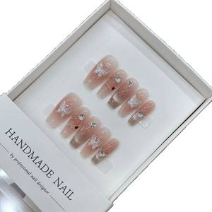 <span class=keywords><strong>Uñas</strong></span> de cobertura completa hechas a mano puras, venta al por mayor Cute Hello Kitty Press on Nails Cartoon Designed Reutilizable Custom Gel Artificial Nails - Product Image 2