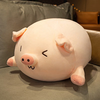 Coussin cochon mignon en polaire, jouet en peluche, coussin de chambre, coussin de couchage pour enfant, grand coussin pour fille, rembourrage en coton