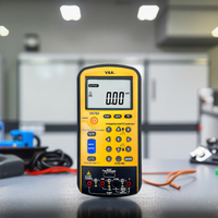 Kalibrator Suhu Multimeter VA702 Layar LCD Ganda Akurasi Tinggi Proteksi IP55 Termokopel Multi-Tipe Pengujian Input DC