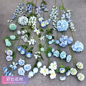 Flores de Seda Coloridas para Decoración de Bodas, Arreglos Florales Artificiales para Escenarios y Accesorios de Fotografía - Product Image 1