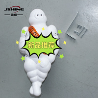 Mascotte publicitaire Bibendum de 14 pouces, figurine limitée, semi-dôme lumineux à LED, état neuf