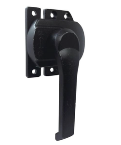 Serratura Completa Sinistra Durevole per Porta, Senza Chiave, in Lega di Zinco Verniciata a Polvere, Antiruggine, Ricambio Cilindro Nero per Caravan, Camper, RV - Product Image 1