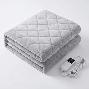 Surmatelas chauffant électrique 220V, taille Queen, 10 réglages de chaleur, arrêt automatique, lavable en machine, pour <span class=keywords><strong>literie</strong></span> d'hiver - Product Image 1
