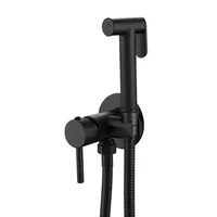 Ensemble d'accessoires de pulvérisation pour bidet moderne en laiton doré brossé, Shattaf, eau chaude/froide, haute pression, écologique, installation facile