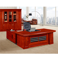 Bureau de direction double face de luxe A-15 pour PDG, extensible, en bois, pour usage commercial et professionnel