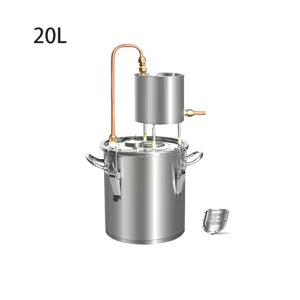 20L 304 stainless steel miniature alcohol distiller Vodka whiskey extractor