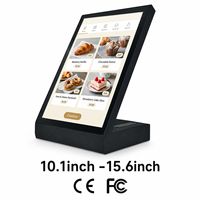 Kiosco de Exhibición Publicitaria de Sobremesa de 10.1 Pulgadas con Pantalla Táctil para Menú de Restaurante, 2+16G, CE, FCC