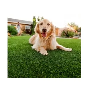 Pet Friendly Artificial drainage design Leisure grass lawn uv artificial plants glass mat