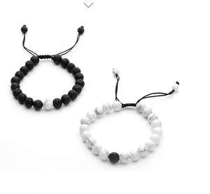 Bracelet en perles arc-en-ciel LGBT pour hommes et femmes, bijoux ajustables en corde tressée pour couples - Product Image 6