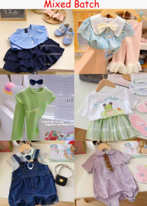 Lots Mixtes de Vêtements pour Enfants : Ensembles Hauts à Volants, Shorts, Salopettes en Jean, Imprimés Cartoon – Tenues d'Été pour Bébés Filles et Garçons 0-12 ans - Product Image 1