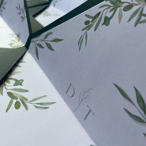 Sobres Personalizados con Forro para Invitaciones de Boda, Eventos, Sobres de Papel Verde Militar, Papelería para Fiestas de Matrimonio - Product Image 5