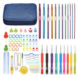 Новинка, мягкий чехол для вязания крючком с ручкой из полиэстера, пенал, безопасная булавка и игла, аксессуары для ручного вязания - Product Image 6