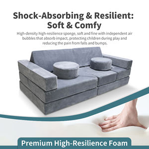 Divano Gioco Componibile <span class=keywords><strong>per</strong></span> <span class=keywords><strong>Bambini</strong></span> in Memory Foam, Divanetto Sezionale Convertibile e Cuscino da Pavimento <span class=keywords><strong>per</strong></span> Ragazzi e Ragazze - Product Image 4