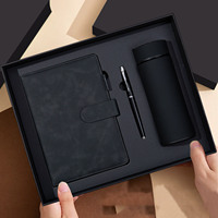 Ensemble cadeau d'entreprise personnalisé avec carnet en PU, stylo et gourde isotherme pour cadeaux clients VIP d'entreprise, ensemble de bienvenue pour employés