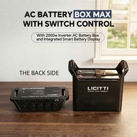Boîtier de batterie LiFePO4 portable et étanche pour générateur solaire, station d'alimentation extérieure avec poignée robuste et joint d'étanchéité