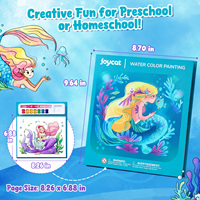 Ensemble de peinture à l'aquarelle magique Joycat avec pinceaux en plastique et livre de dessin pour enfants