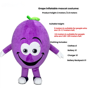 Disfraz Inflable de Mascota de <span class=keywords><strong>Anime</strong></span> de Fruta de 2 Metros en Existencia para Eventos de Carnaval, Actuaciones, Fiestas, <span class=keywords><strong>Alquiler</strong></span> Comercial - Product Image 2