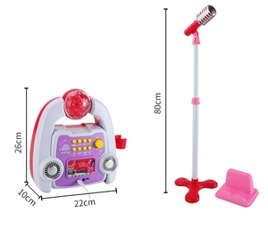 Wholesale Multi-functional Musical Party Karaoke Machine with Adjustable Stand Microphone Toy Speaker Toy for Kids Portable - Product Image 1