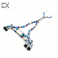 Système d'échappement à 2 entrées en alliage de titane poli miroir haute performance de 1,5 mm d'épaisseur pour BMW X5M X6M F95 F96 V8 4.4T
