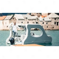 Plateforme flottante gonflable personnalisée en PVC, cabane aquatique, bateau gonflable pour yacht, lac, plage, complexe hôtelier