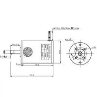 Moteur vertical à courant continu 220V à couple élevé, aimant permanent, montage sur bride, 350W 5000 tr/min, pour appareils électroménagers et petits dispositifs mécaniques