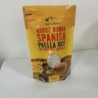 Emballage souple en plastique recyclé écologique, sachet autoportant pour la paella espagnole, les collations de riz et les aliments