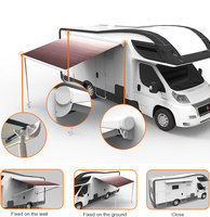 Auvent de bus électrique robuste Awnlux W5900 12V 24V, cassette intégrale, fixation au toit, pour autocar commercial