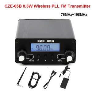 Máy Phát FM CZE-05B, Đài Phát Thanh <span class=keywords><strong>Mini</strong></span> PLL LCD Với Ăng-ten Và Cáp Âm Thanh 3.5Mm, Cho Siêu Thị Drive-In Church - Product Image 5