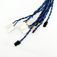 Conector de 2 Pines, Arnés de Cables Personalizado, Cable Trenzado Azul y Negro para Electrónica y Maquinaria