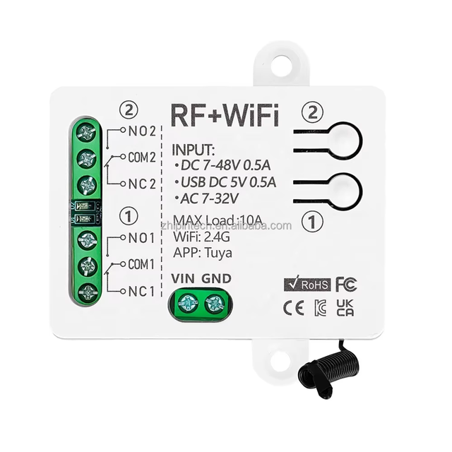 Diese Smart Switch Tuya Wifi Module DC AC 12v 24v 9v Rf 433mhz Wireless Remote Controller Switch Work With Alexa Google
