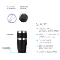 Tasse à café isotherme de luxe en acier inoxydable 8oz avec logo personnalisé 2025 – Mug de voyage réutilisable sous vide, sans BPA, maintien thermique 6 heures