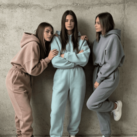 Ensemble de survêtement et sweat à capuche oversize personnalisé pour femme, comprenant un sweat-shirt court uni, un pantalon de survêtement et un pantalon de jogging, idéal pour le sport