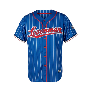 Venta al por mayor de camisetas de béisbol a rayas con logotipo bordado personalizado, pedidos al por mayor, estampado de letras, ropa urbana para clubes, marcas, uniformes de equipo, OEM - Product Image 6